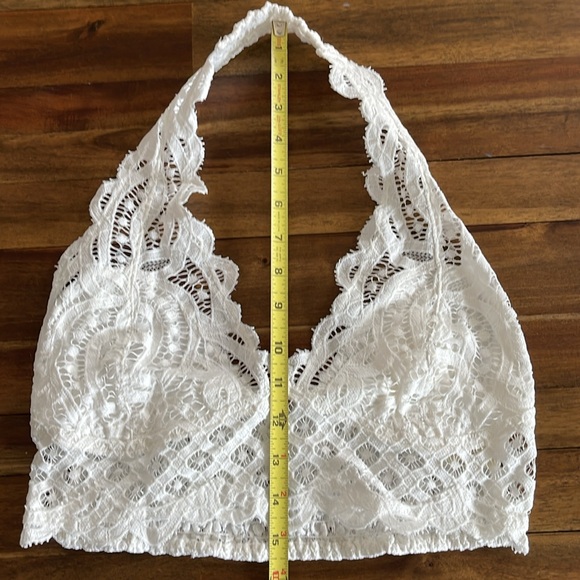 Free People Adella Lace Halter Bralette Ivory - Picture 11 of 12